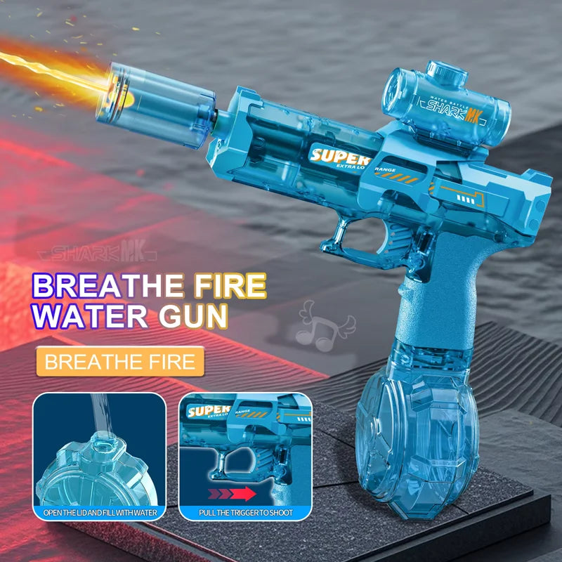 RapidSplash™ Electric Burst Water Gun — Continuous Firing • Rechargeable • 360° Summer Blaster