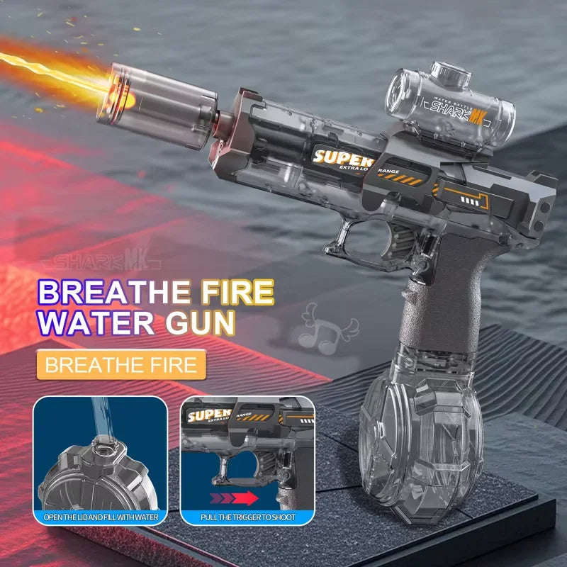 RapidSplash™ Electric Burst Water Gun — Continuous Firing • Rechargeable • 360° Summer Blaster