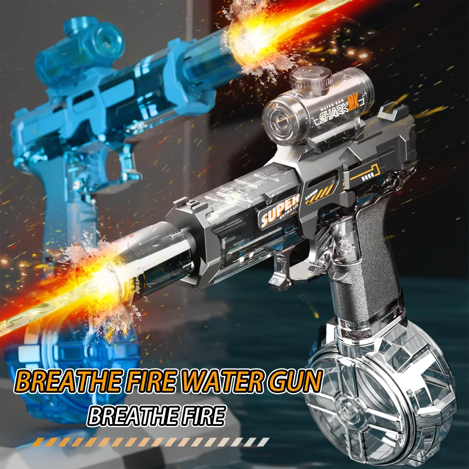 RapidSplash™ Electric Burst Water Gun — Continuous Firing • Rechargeable • 360° Summer Blaster